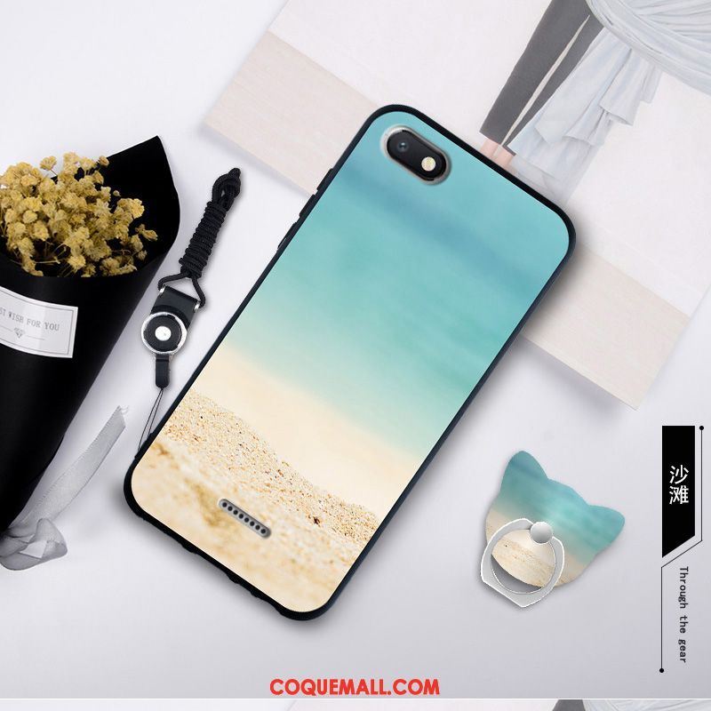 Étui Xiaomi Redmi 6a Dessin Animé Protection Incassable, Coque Xiaomi Redmi 6a Tempérer Net Rouge Beige