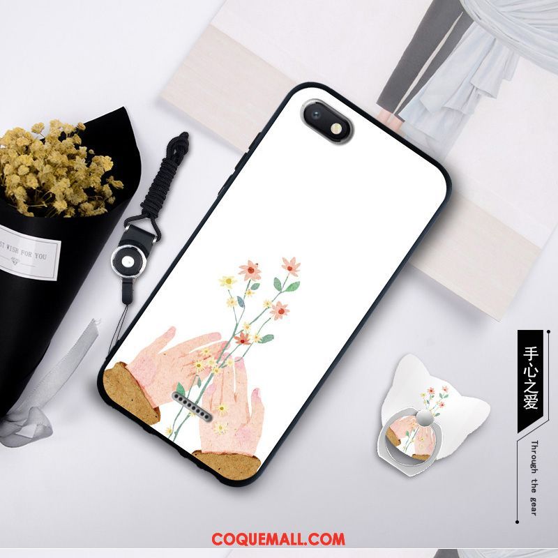 Étui Xiaomi Redmi 6a Dessin Animé Protection Incassable, Coque Xiaomi Redmi 6a Tempérer Net Rouge Beige