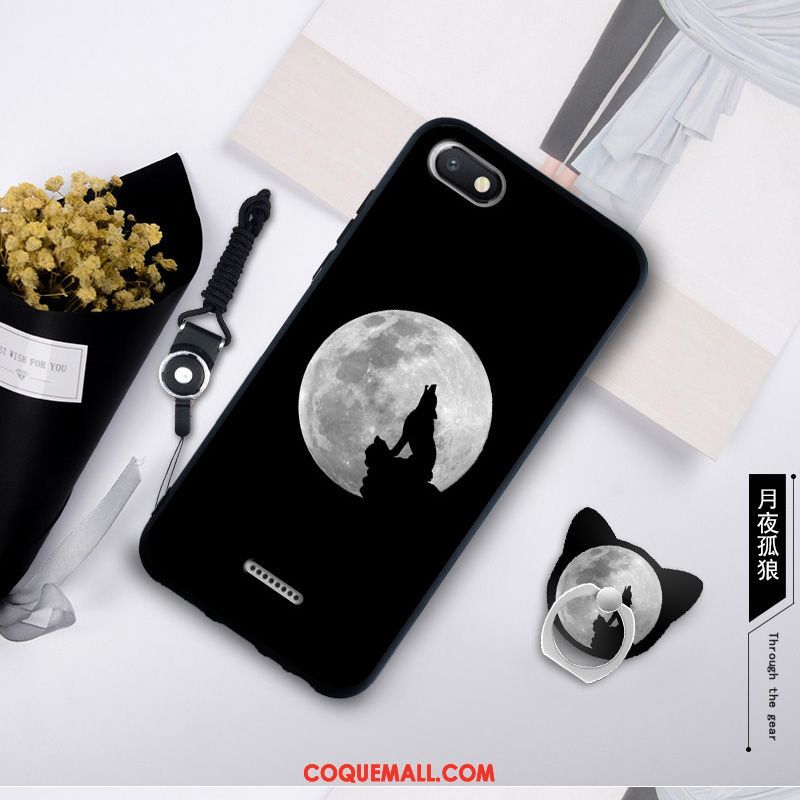 Étui Xiaomi Redmi 6a Dessin Animé Protection Incassable, Coque Xiaomi Redmi 6a Tempérer Net Rouge Beige