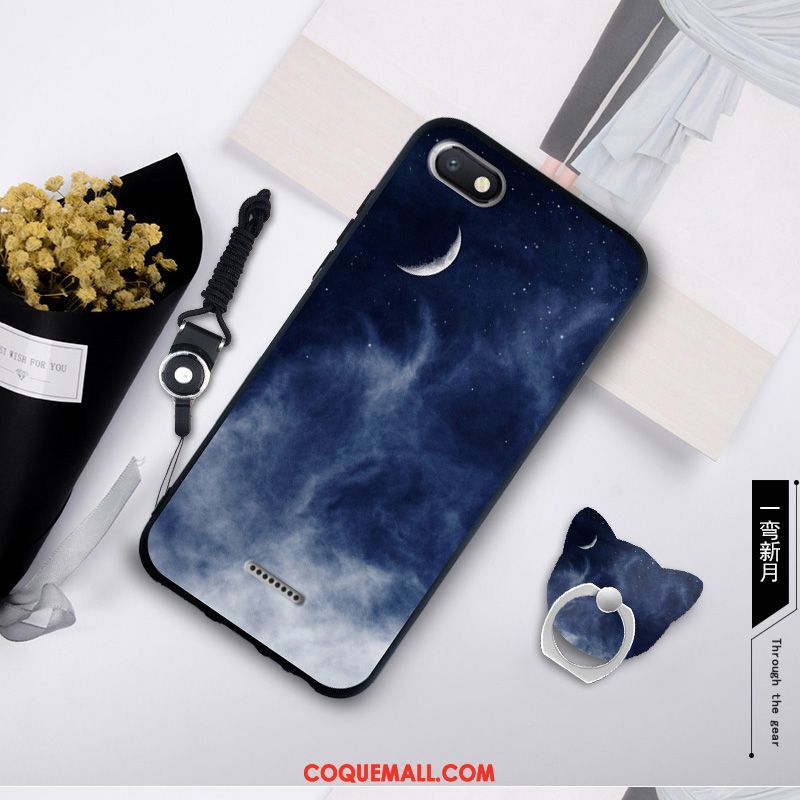 Étui Xiaomi Redmi 6a Dessin Animé Protection Incassable, Coque Xiaomi Redmi 6a Tempérer Net Rouge Beige