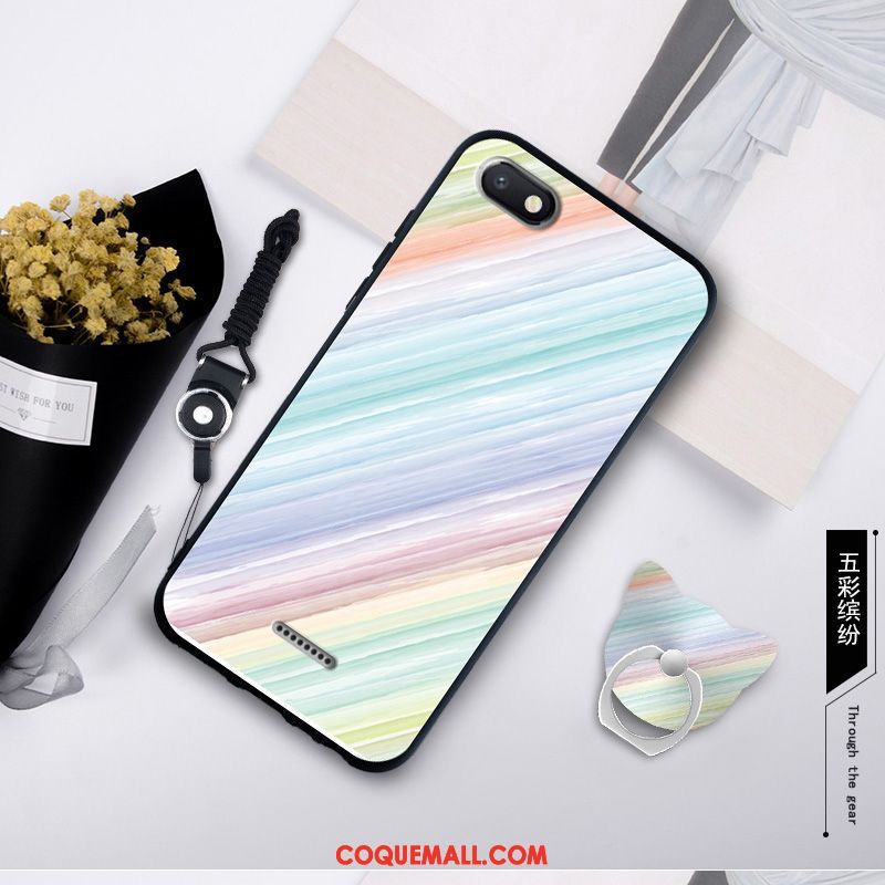 Étui Xiaomi Redmi 6a Dessin Animé Protection Incassable, Coque Xiaomi Redmi 6a Tempérer Net Rouge Beige