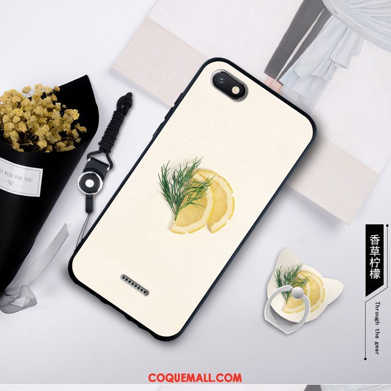 Étui Xiaomi Redmi 6a Dessin Animé Protection Incassable, Coque Xiaomi Redmi 6a Tempérer Net Rouge Beige