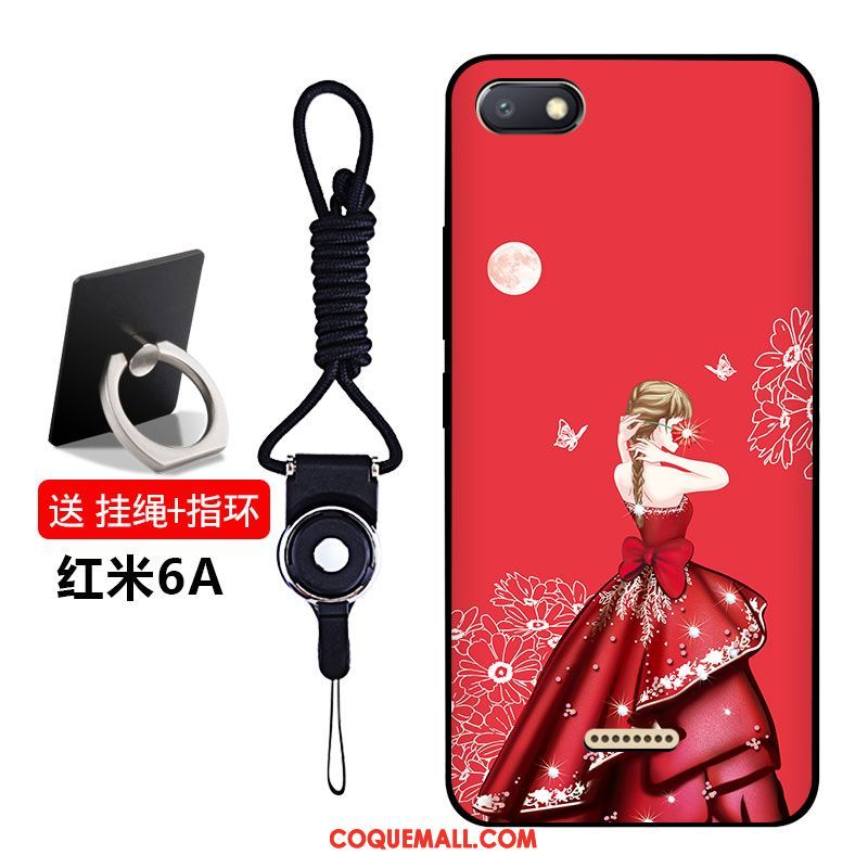 Étui Xiaomi Redmi 6a Incassable Fluide Doux Tendance, Coque Xiaomi Redmi 6a Téléphone Portable Personnalité Beige