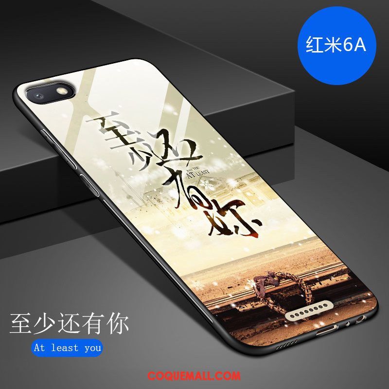 Étui Xiaomi Redmi 6a Incassable Miroir Tout Compris, Coque Xiaomi Redmi 6a Art Personnalité Beige