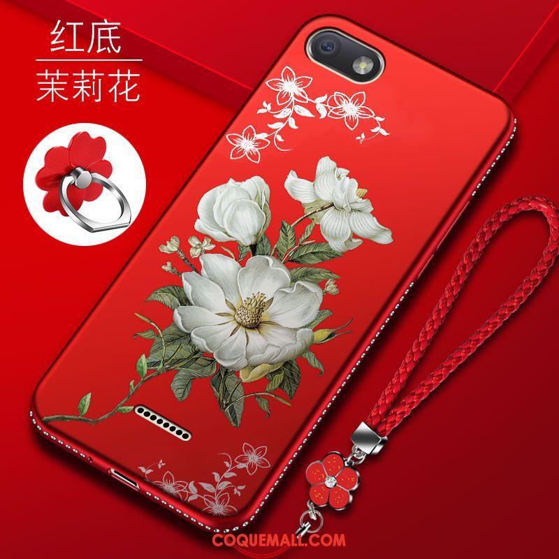 Étui Xiaomi Redmi 6a Silicone Rouge Créatif, Coque Xiaomi Redmi 6a Incassable Mode Beige