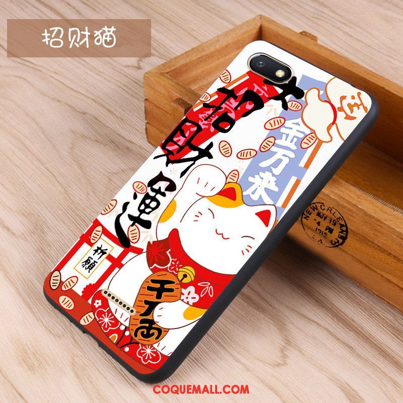 Étui Xiaomi Redmi 6a Tout Compris Téléphone Portable Fluide Doux, Coque Xiaomi Redmi 6a Silicone Rouge Beige