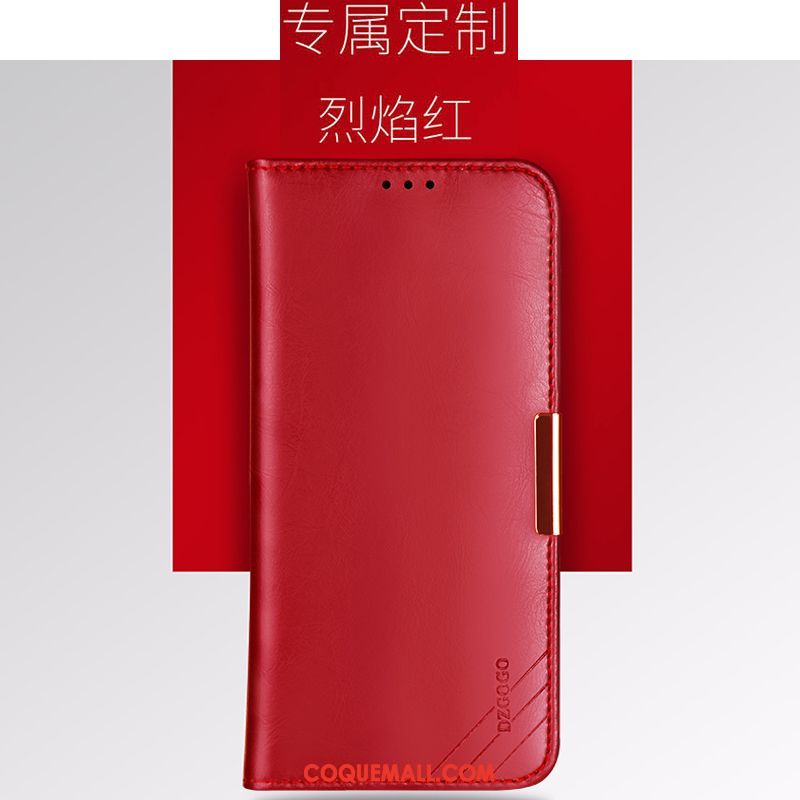 Étui Xiaomi Redmi 6a Téléphone Portable Incassable Business, Coque Xiaomi Redmi 6a Cuir Véritable Protection