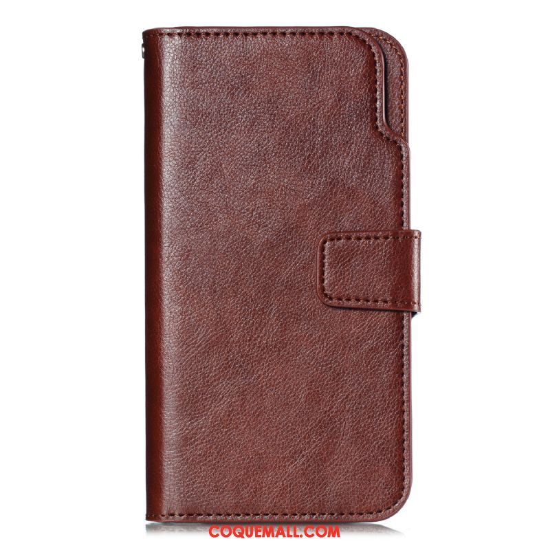 Étui Xiaomi Redmi 6a Téléphone Portable Portefeuille Étui En Cuir, Coque Xiaomi Redmi 6a Protection Braun