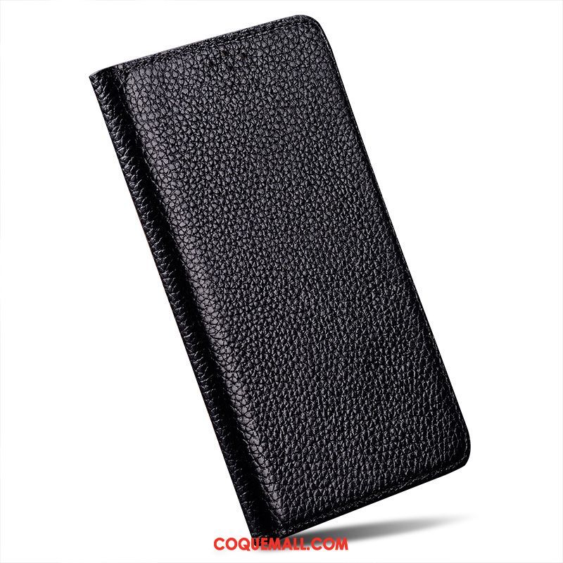 Étui Xiaomi Redmi 6a Étui En Cuir Cuir Véritable Clamshell, Coque Xiaomi Redmi 6a Téléphone Portable Incassable