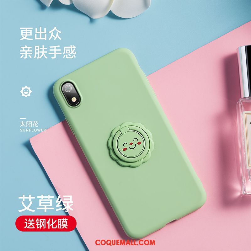 Étui Xiaomi Redmi 7a Anneau Frais Jaune, Coque Xiaomi Redmi 7a Tendance Rouge Beige