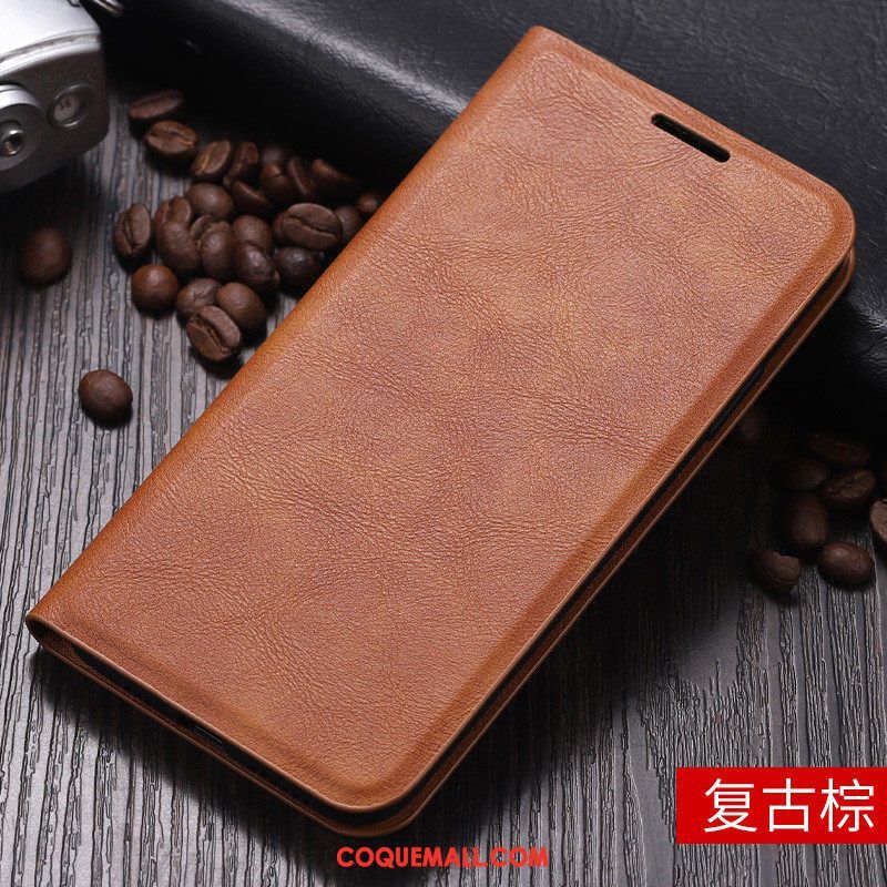 Étui Xiaomi Redmi 7a Fluide Doux Téléphone Portable Jeunesse, Coque Xiaomi Redmi 7a Rouge Nouveau Beige