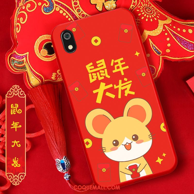 Étui Xiaomi Redmi 7a Grand Rouge Tout Compris, Coque Xiaomi Redmi 7a Nouveau Incassable Beige