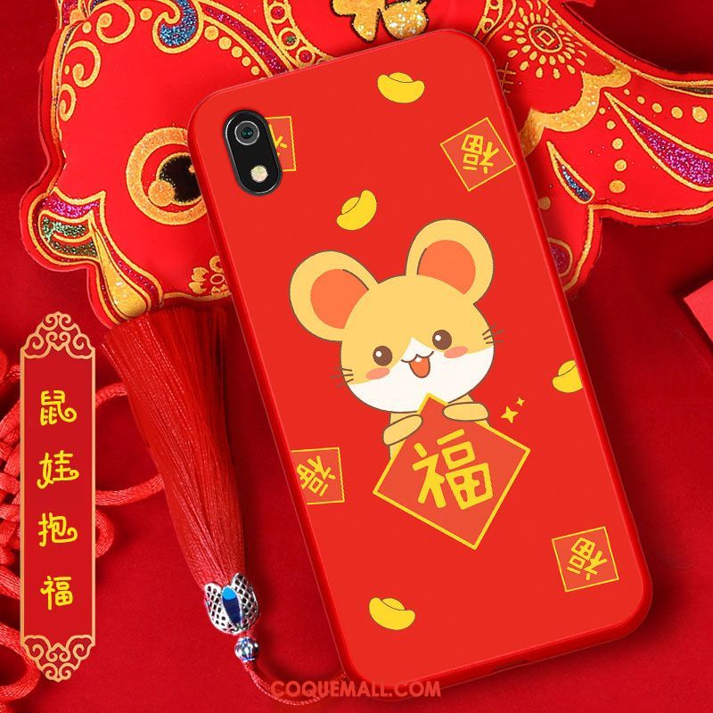 Étui Xiaomi Redmi 7a Grand Rouge Tout Compris, Coque Xiaomi Redmi 7a Nouveau Incassable Beige