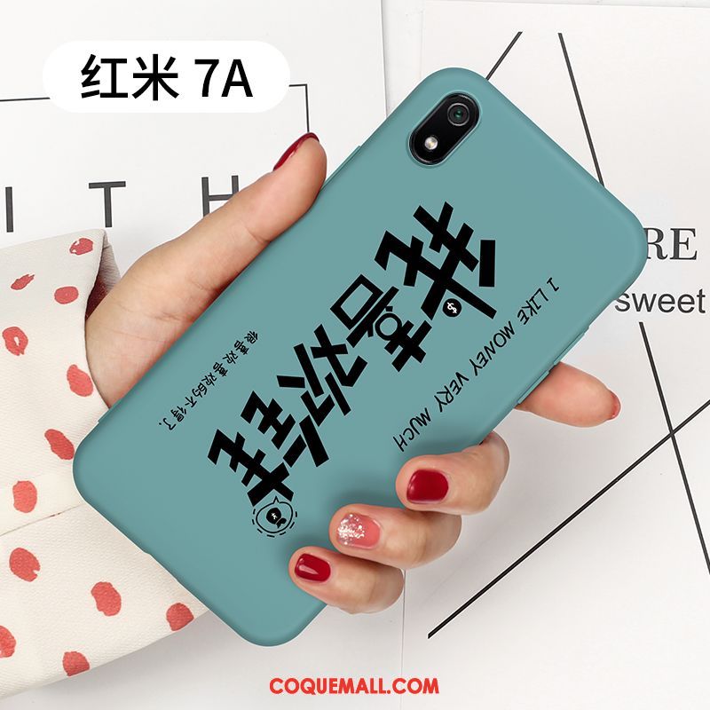 Étui Xiaomi Redmi 7a Incassable Personnalité Simple, Coque Xiaomi Redmi 7a Protection Marque De Tendance Beige