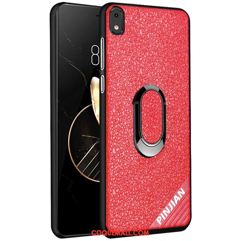 Étui Xiaomi Redmi 7a Modèle Fleurie Délavé En Daim Silicone, Coque Xiaomi Redmi 7a Protection Antidérapant Beige