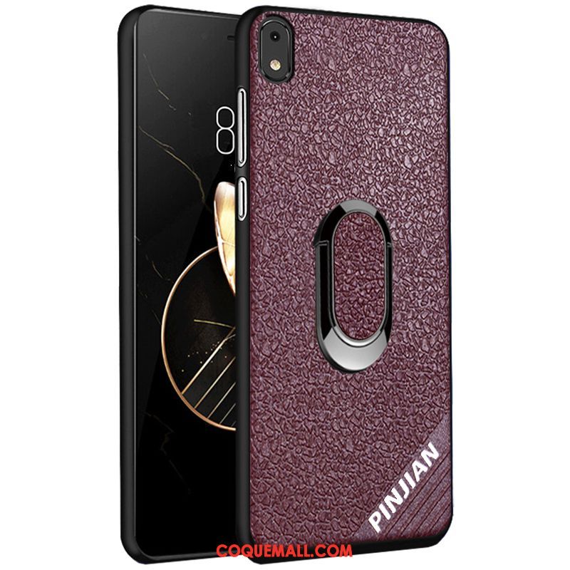 Étui Xiaomi Redmi 7a Modèle Fleurie Délavé En Daim Silicone, Coque Xiaomi Redmi 7a Protection Antidérapant Beige