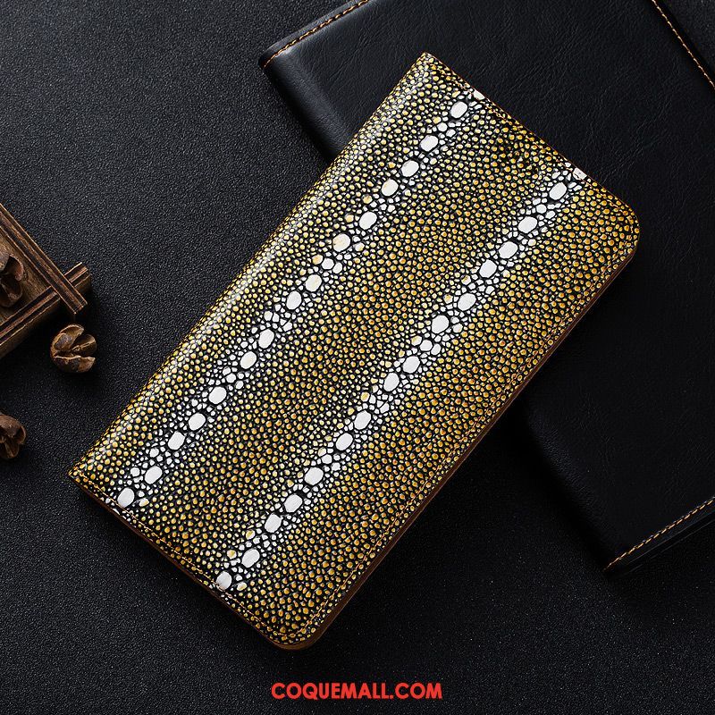 Étui Xiaomi Redmi 7a Noir Cuir Véritable Protection, Coque Xiaomi Redmi 7a Téléphone Portable Rouge Beige