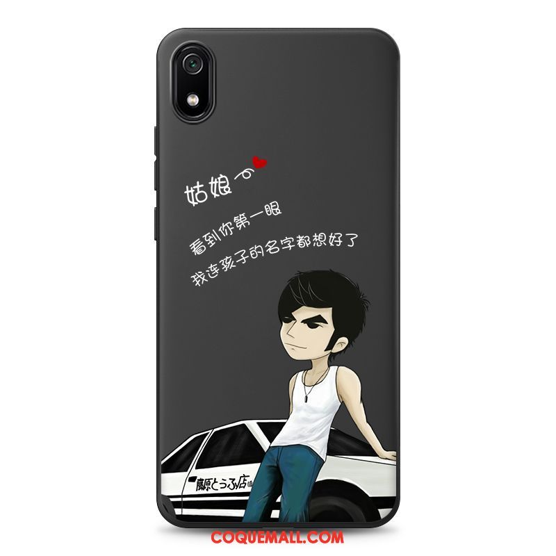 Étui Xiaomi Redmi 7a Noir Simple Tout Compris, Coque Xiaomi Redmi 7a Fluide Doux Tendance Beige