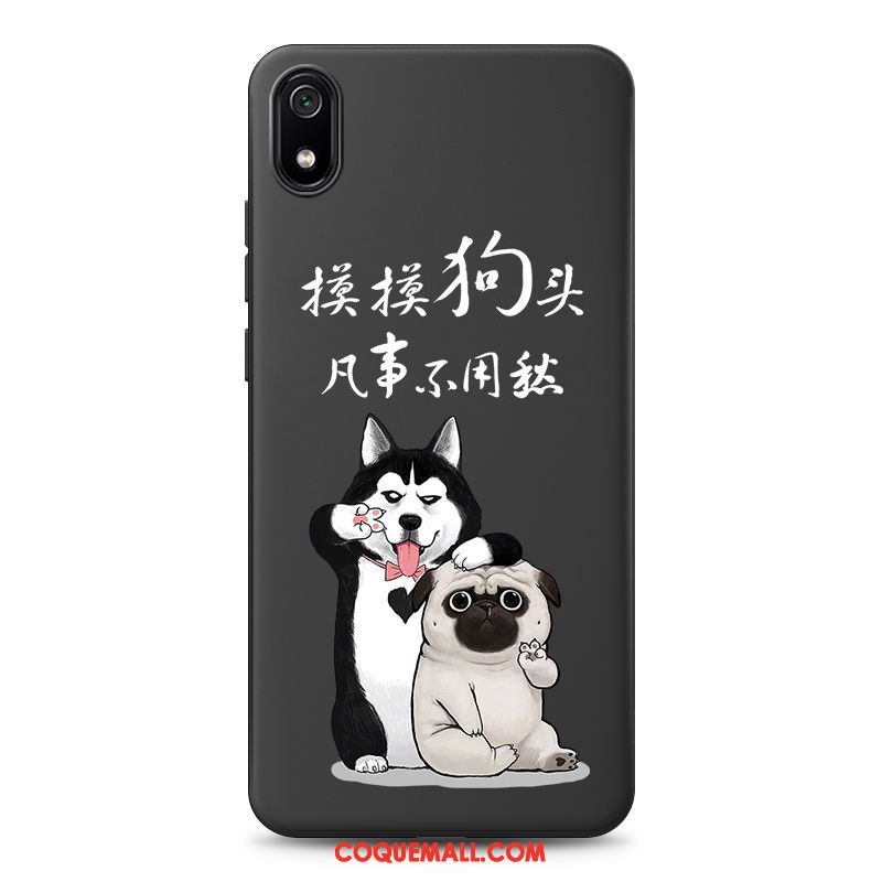 Étui Xiaomi Redmi 7a Noir Simple Tout Compris, Coque Xiaomi Redmi 7a Fluide Doux Tendance Beige