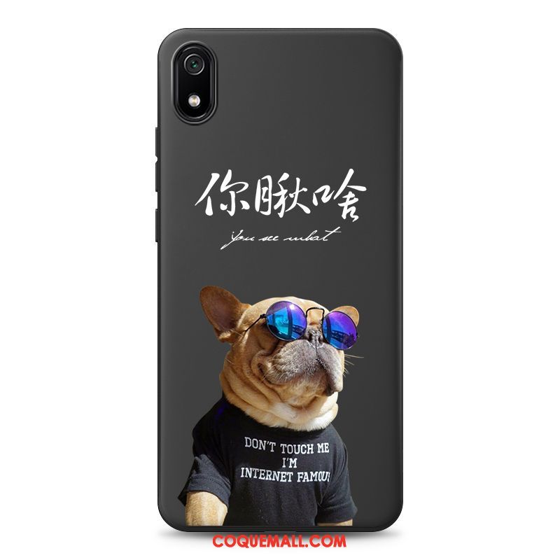 Étui Xiaomi Redmi 7a Noir Simple Tout Compris, Coque Xiaomi Redmi 7a Fluide Doux Tendance Beige