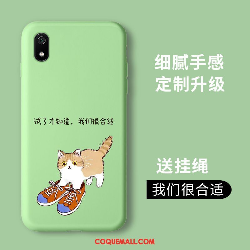 Étui Xiaomi Redmi 7a Personnalité Membrane Rouge, Coque Xiaomi Redmi 7a Vert Silicone Beige