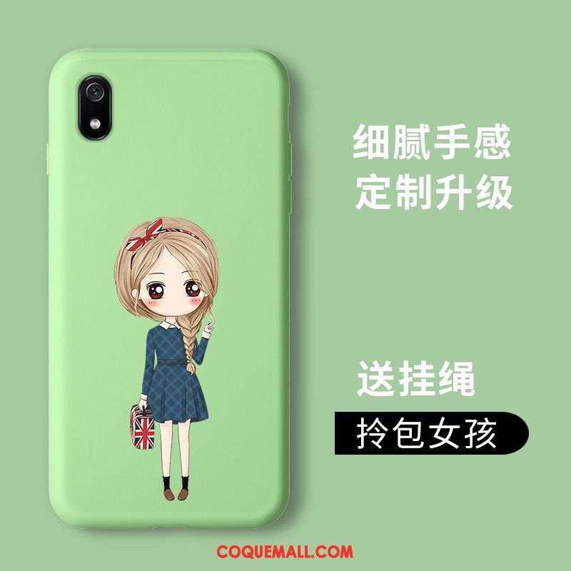 Étui Xiaomi Redmi 7a Personnalité Membrane Rouge, Coque Xiaomi Redmi 7a Vert Silicone Beige