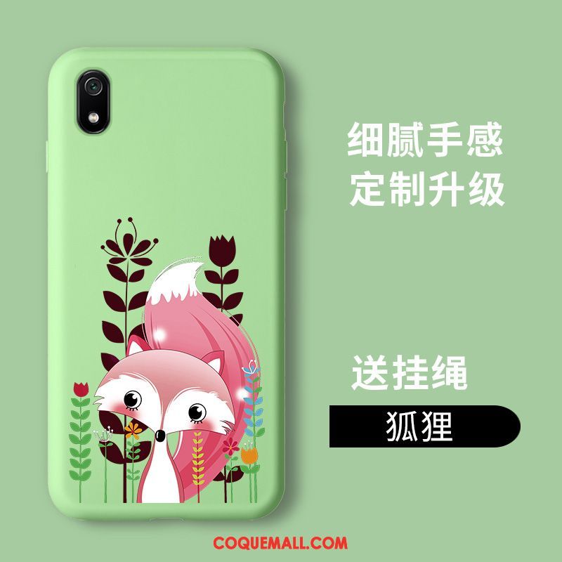 Étui Xiaomi Redmi 7a Personnalité Membrane Rouge, Coque Xiaomi Redmi 7a Vert Silicone Beige