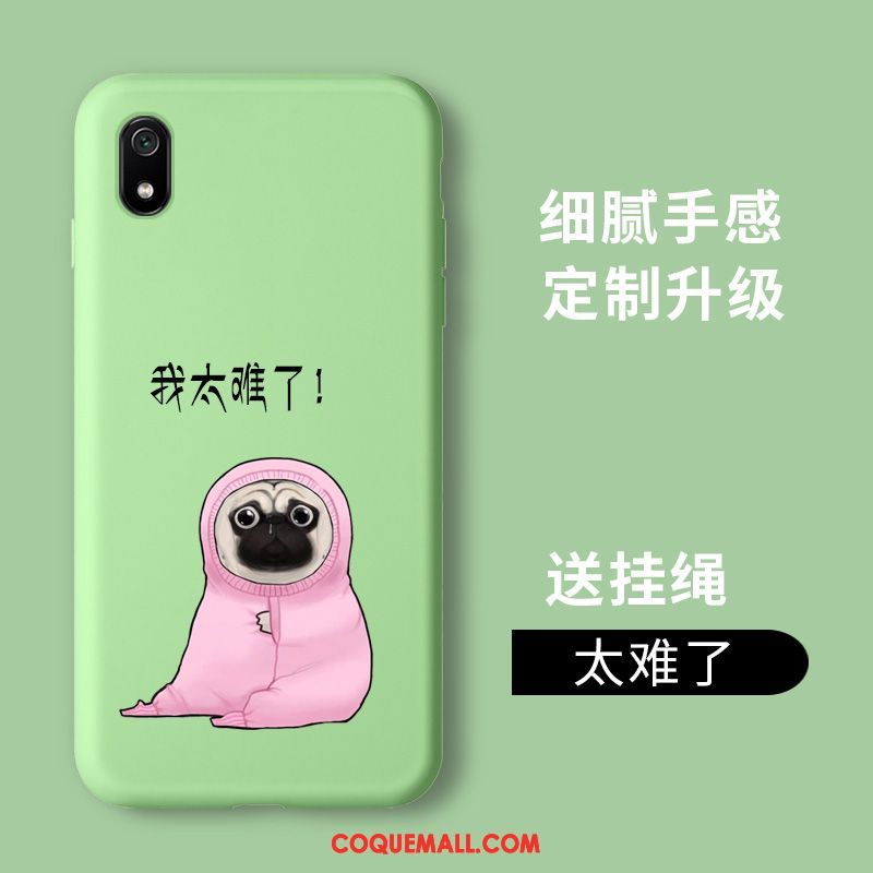 Étui Xiaomi Redmi 7a Personnalité Membrane Rouge, Coque Xiaomi Redmi 7a Vert Silicone Beige