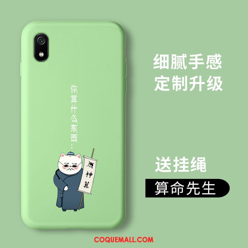 Étui Xiaomi Redmi 7a Personnalité Membrane Rouge, Coque Xiaomi Redmi 7a Vert Silicone Beige