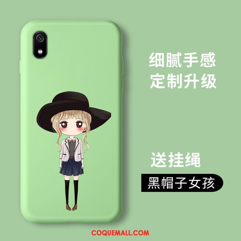 Étui Xiaomi Redmi 7a Personnalité Membrane Rouge, Coque Xiaomi Redmi 7a Vert Silicone Beige