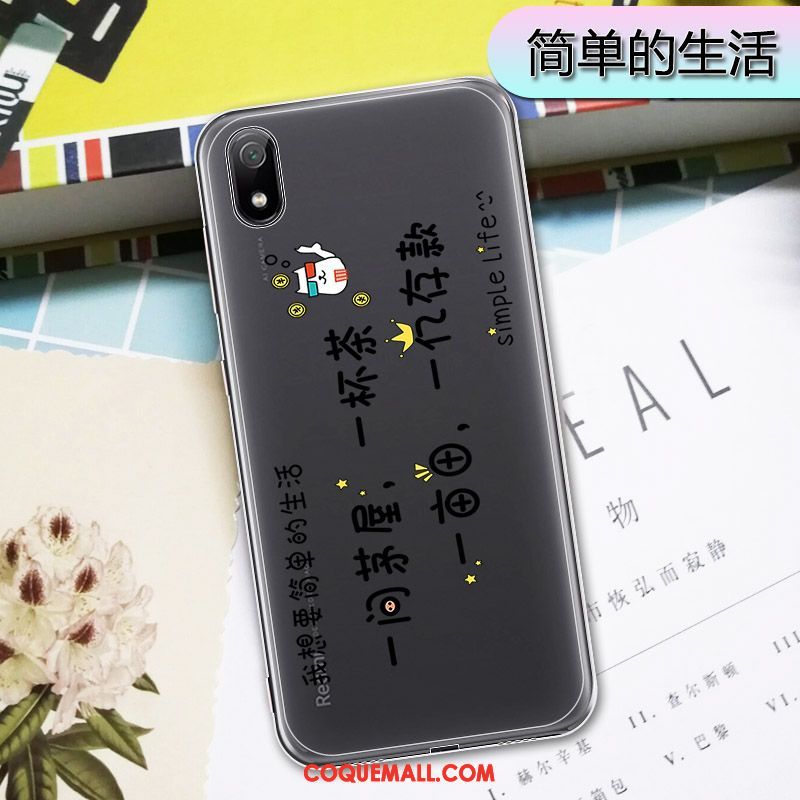 Étui Xiaomi Redmi 7a Personnalité Transparent Tout Compris, Coque Xiaomi Redmi 7a Rouge Téléphone Portable Beige