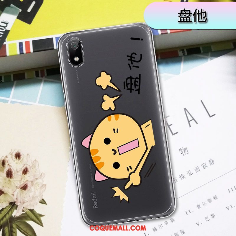 Étui Xiaomi Redmi 7a Personnalité Transparent Tout Compris, Coque Xiaomi Redmi 7a Rouge Téléphone Portable Beige