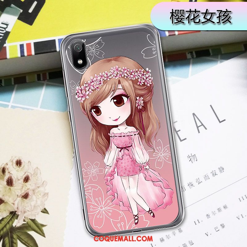 Étui Xiaomi Redmi 7a Personnalité Transparent Tout Compris, Coque Xiaomi Redmi 7a Rouge Téléphone Portable Beige