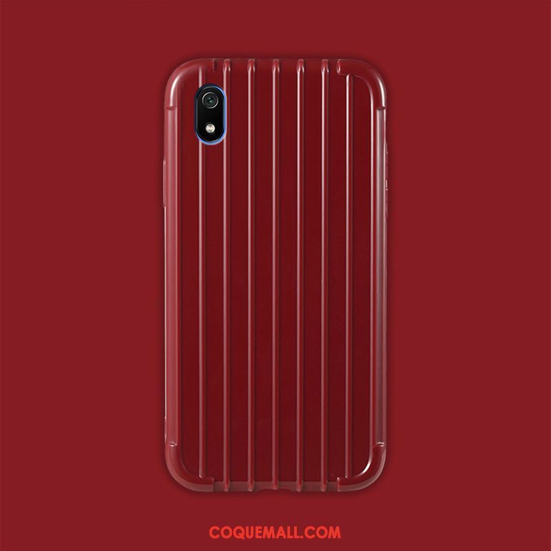 Étui Xiaomi Redmi 7a Petit Très Mince Rouge, Coque Xiaomi Redmi 7a Mode Noir Beige