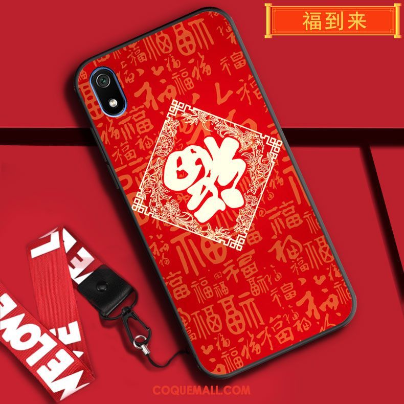 Étui Xiaomi Redmi 7a Protection Fluide Doux Ornements Suspendus, Coque Xiaomi Redmi 7a Tout Compris De Fête Beige