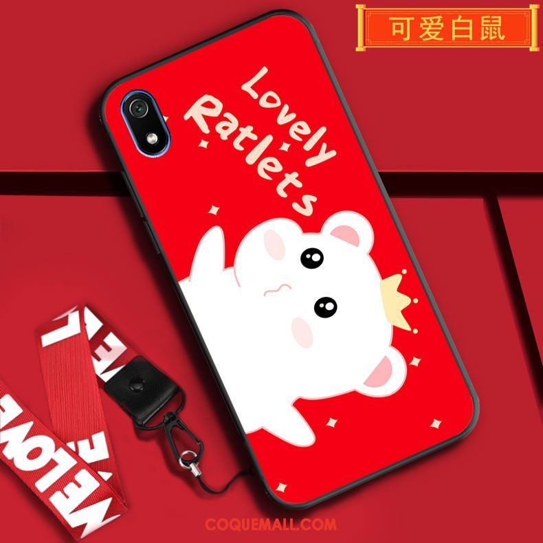 Étui Xiaomi Redmi 7a Protection Fluide Doux Ornements Suspendus, Coque Xiaomi Redmi 7a Tout Compris De Fête Beige