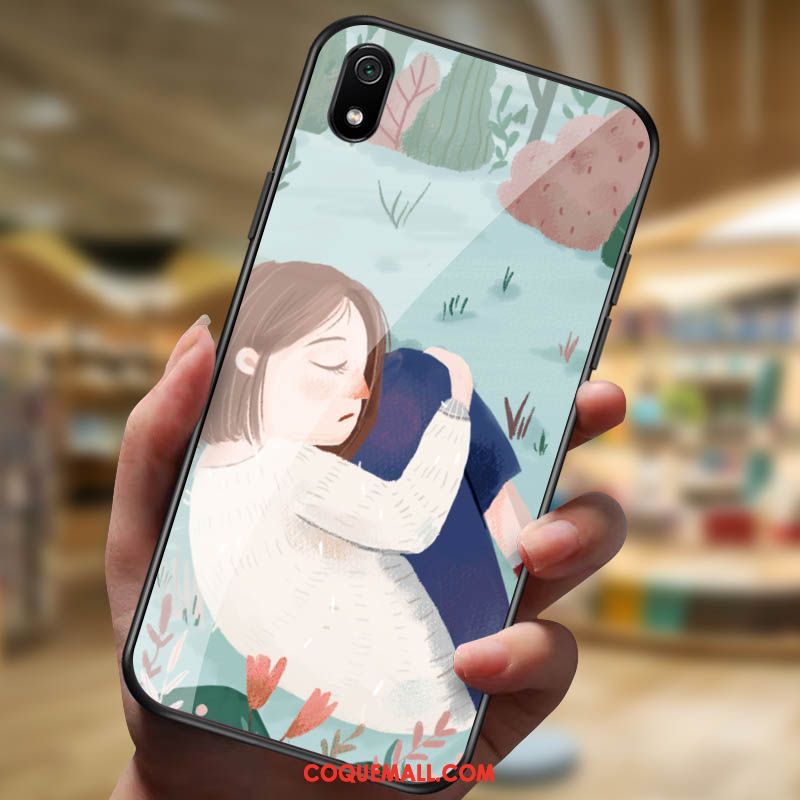 Étui Xiaomi Redmi 7a Rouge Téléphone Portable Nouveau, Coque Xiaomi Redmi 7a Personnalité Dessin Animé Beige