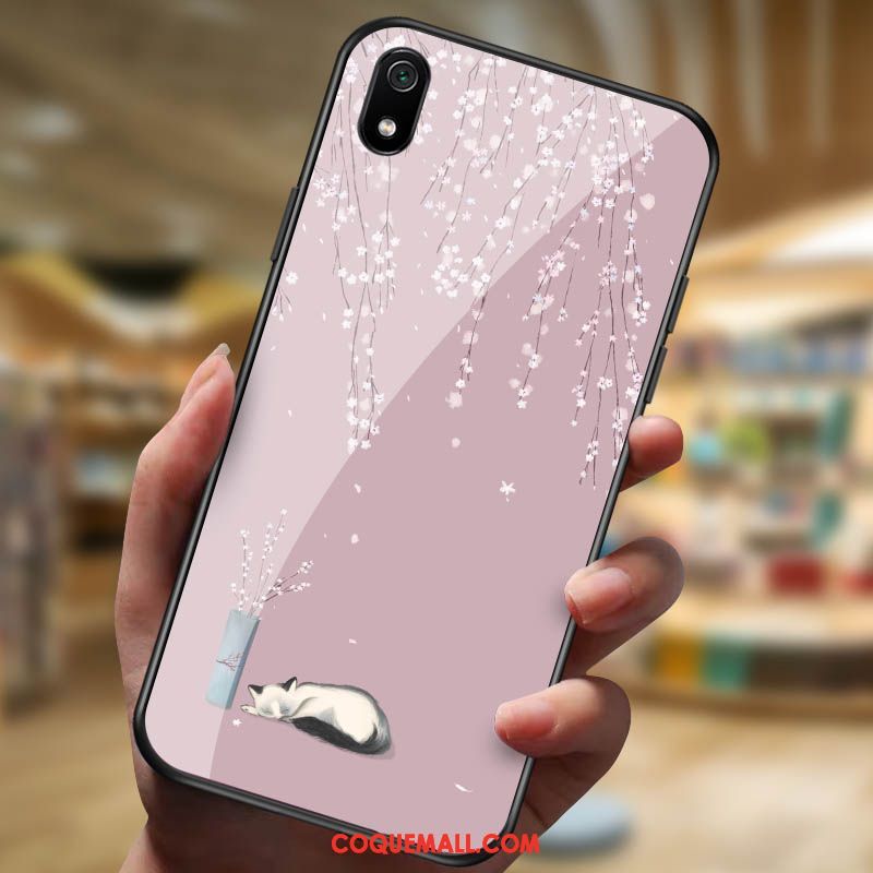 Étui Xiaomi Redmi 7a Rouge Téléphone Portable Nouveau, Coque Xiaomi Redmi 7a Personnalité Dessin Animé Beige