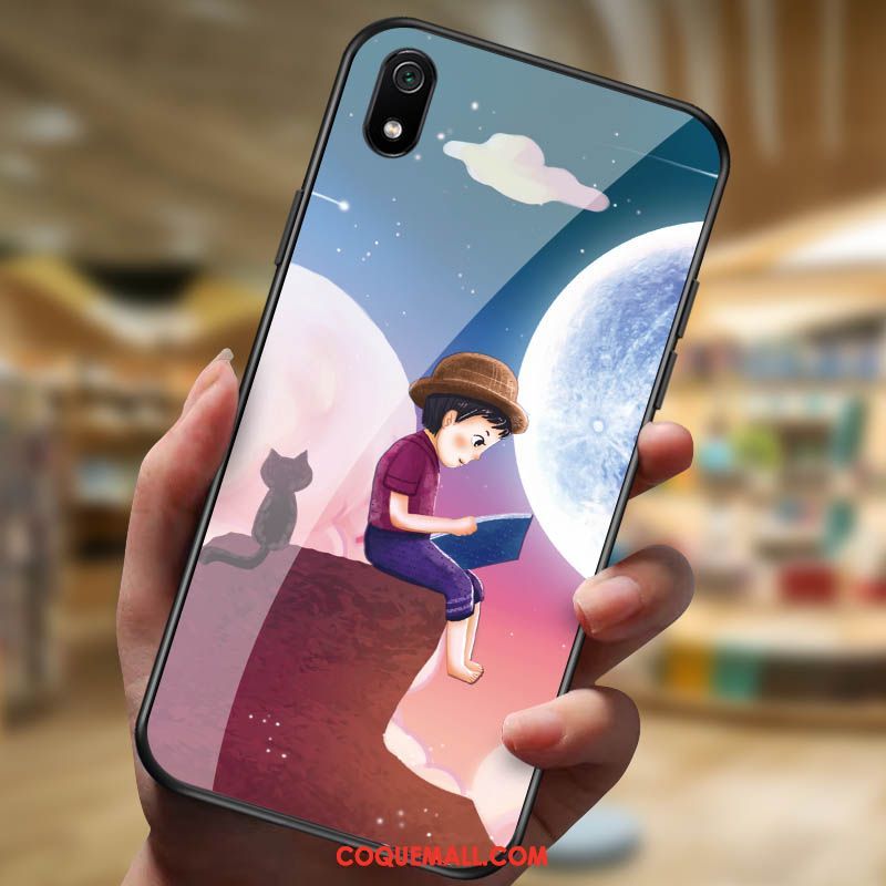 Étui Xiaomi Redmi 7a Rouge Téléphone Portable Nouveau, Coque Xiaomi Redmi 7a Personnalité Dessin Animé Beige