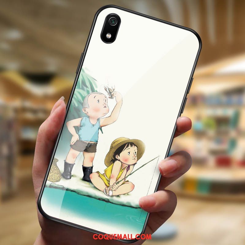 Étui Xiaomi Redmi 7a Rouge Téléphone Portable Nouveau, Coque Xiaomi Redmi 7a Personnalité Dessin Animé Beige