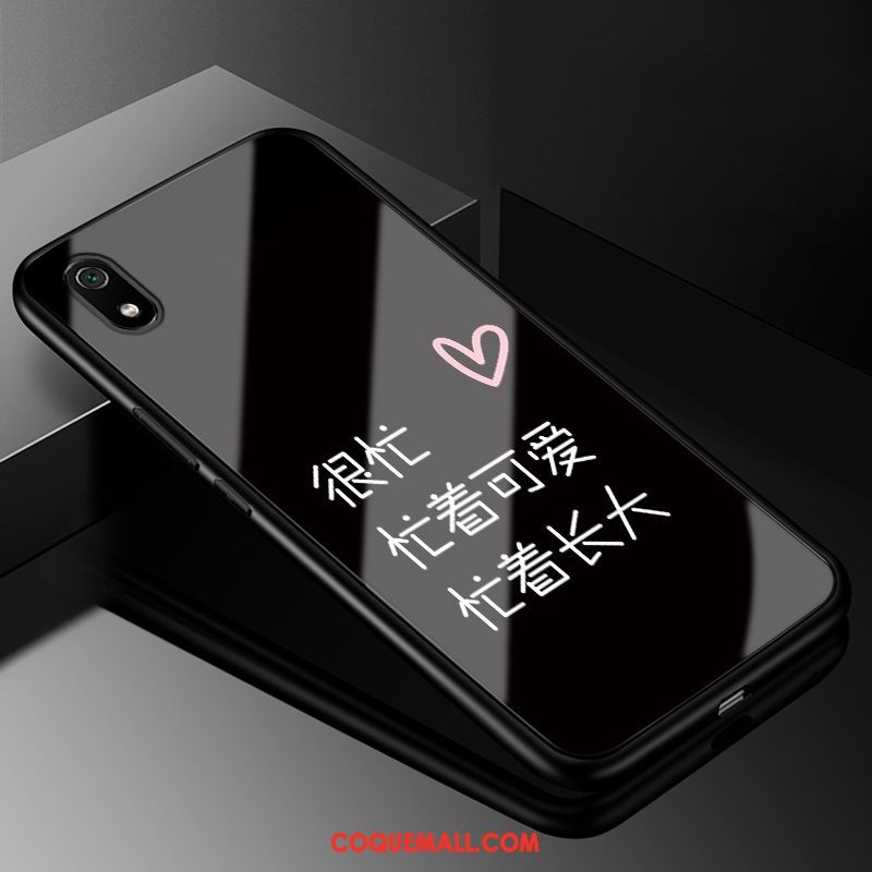 Étui Xiaomi Redmi 7a Simple Grand Incassable, Coque Xiaomi Redmi 7a Protection Rouge Beige