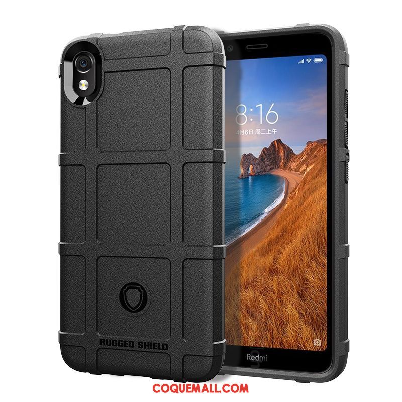 Étui Xiaomi Redmi 7a Tendance Incassable Net Rouge, Coque Xiaomi Redmi 7a Téléphone Portable Personnalité Braun Beige