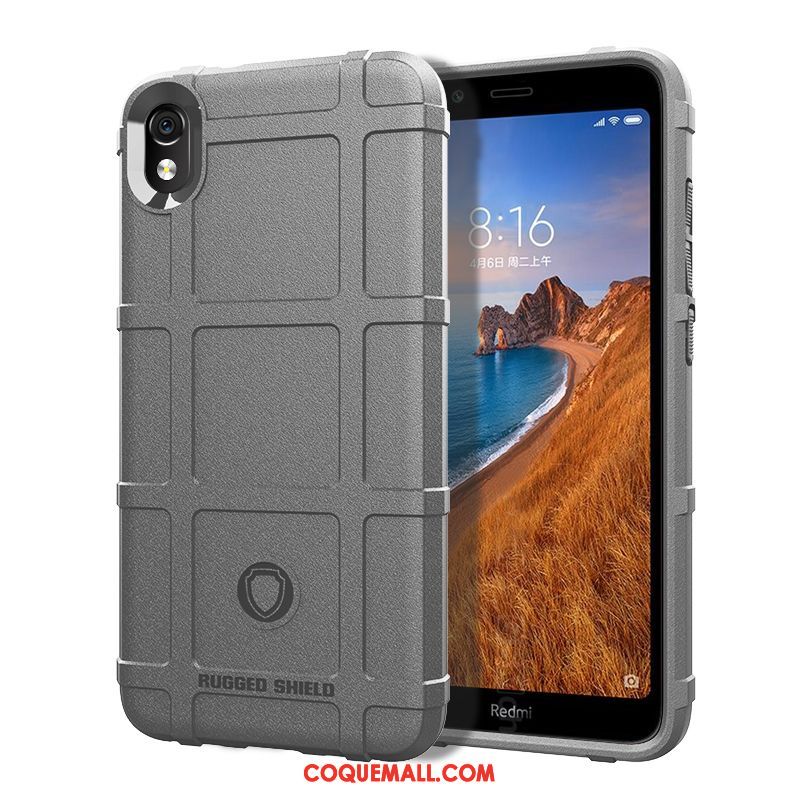 Étui Xiaomi Redmi 7a Tendance Incassable Net Rouge, Coque Xiaomi Redmi 7a Téléphone Portable Personnalité Braun Beige