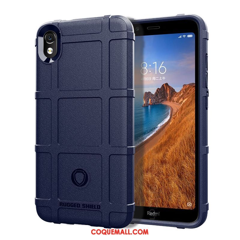 Étui Xiaomi Redmi 7a Tendance Incassable Net Rouge, Coque Xiaomi Redmi 7a Téléphone Portable Personnalité Braun Beige