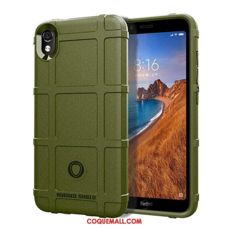 Étui Xiaomi Redmi 7a Tendance Incassable Net Rouge, Coque Xiaomi Redmi 7a Téléphone Portable Personnalité Braun Beige