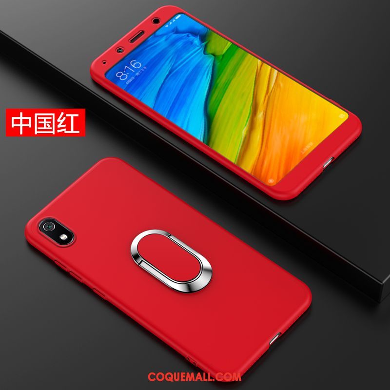 Étui Xiaomi Redmi 7a Tout Compris Rouge Très Mince, Coque Xiaomi Redmi 7a Net Rouge Personnalité Beige