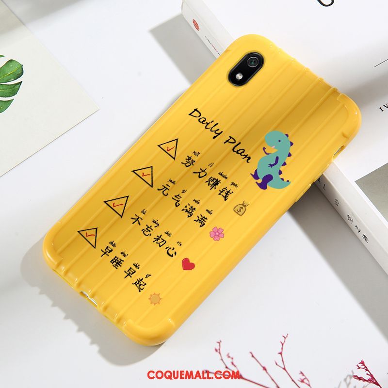 Étui Xiaomi Redmi 7a Tout Compris Silicone Protection, Coque Xiaomi Redmi 7a Téléphone Portable Rouge Beige