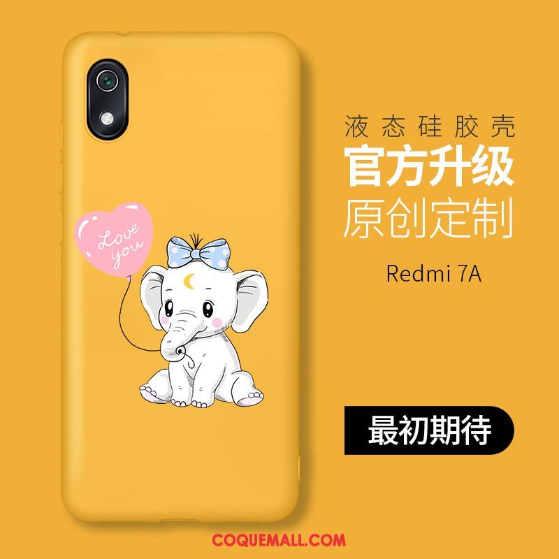 Étui Xiaomi Redmi 7a Téléphone Portable Rose Incassable, Coque Xiaomi Redmi 7a Silicone Créatif Beige