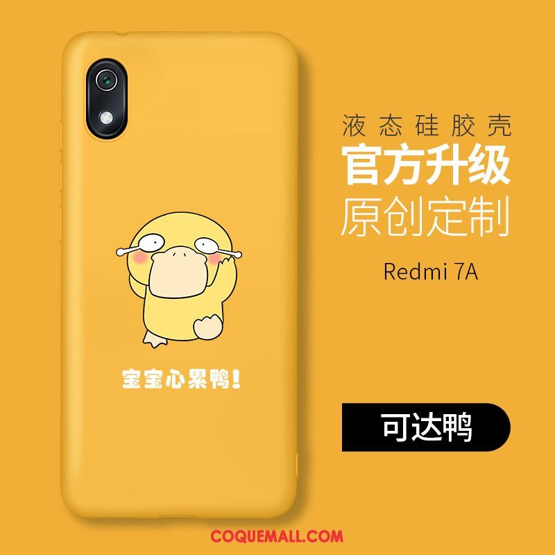 Étui Xiaomi Redmi 7a Téléphone Portable Rose Incassable, Coque Xiaomi Redmi 7a Silicone Créatif Beige