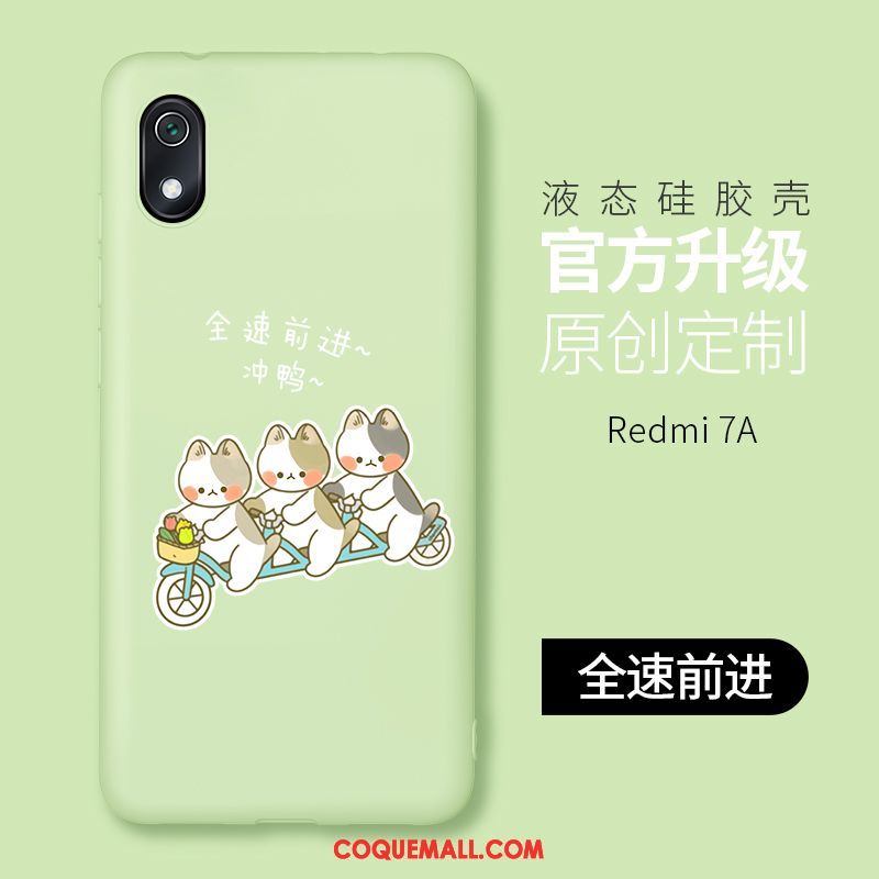 Étui Xiaomi Redmi 7a Téléphone Portable Rose Incassable, Coque Xiaomi Redmi 7a Silicone Créatif Beige